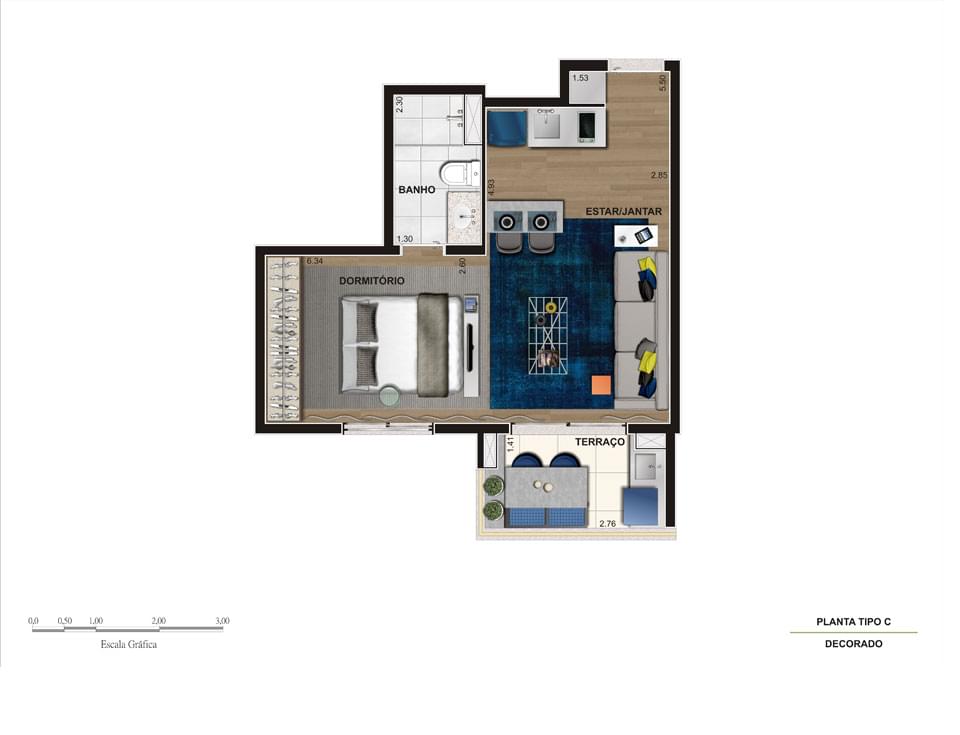 Planta Baixa 36m²