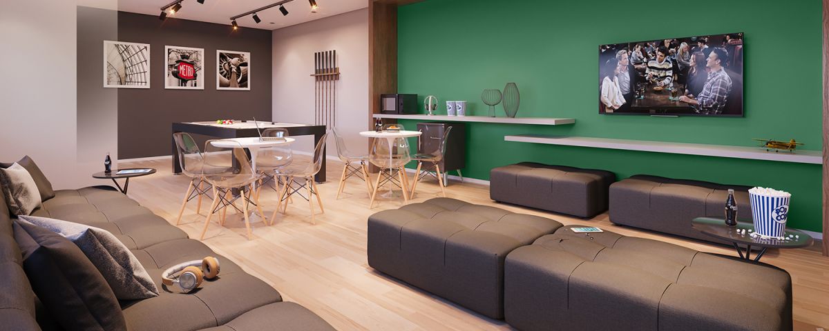 Ilustração Artística do Salão de Jogos