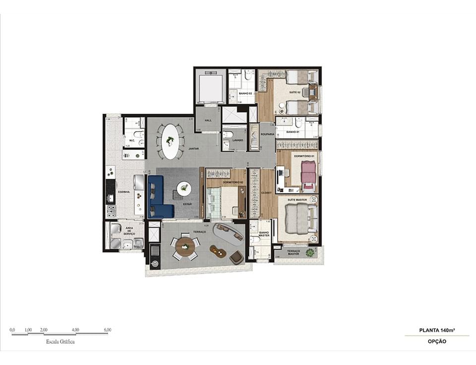Planta Baixa 143m²