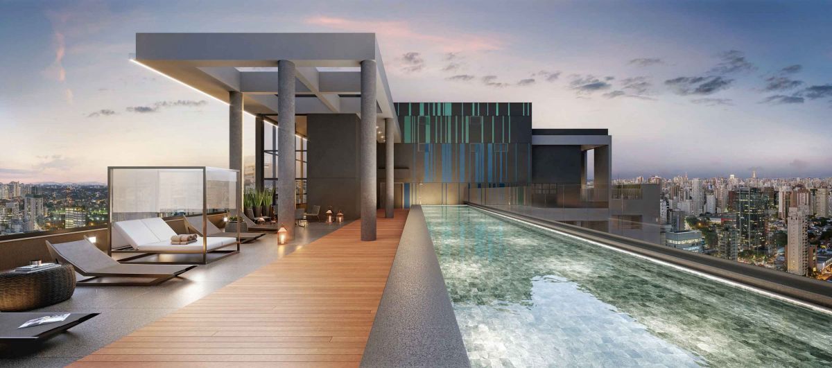 Ilustração Artística da Piscina