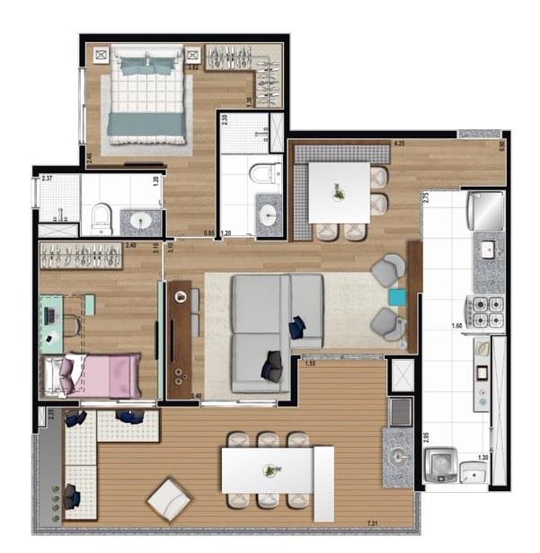 Planta Baixa 78m²