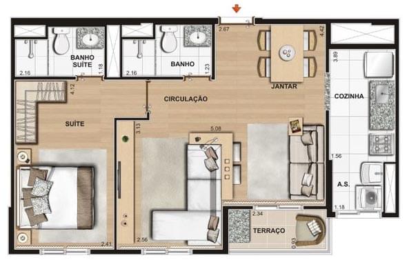 Planta Baixa 51m²