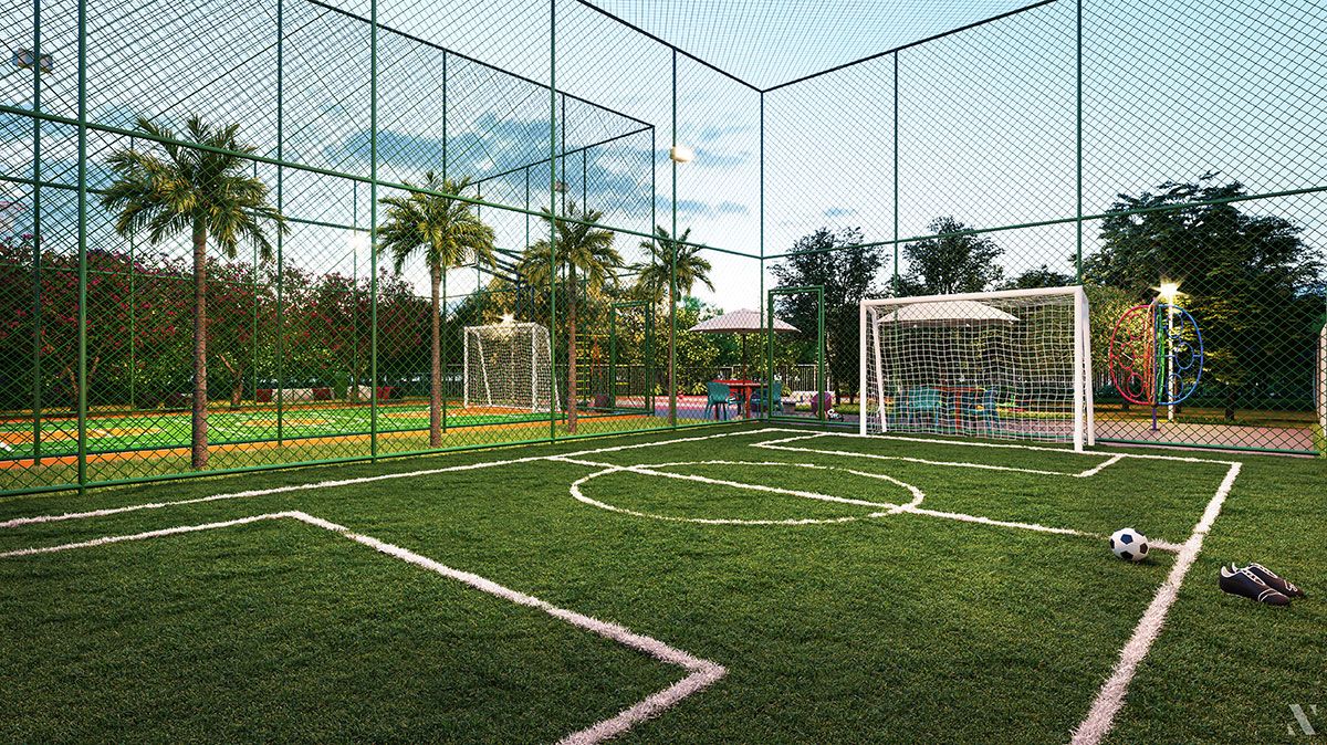 Ilustração Artística da Quadra Gramada