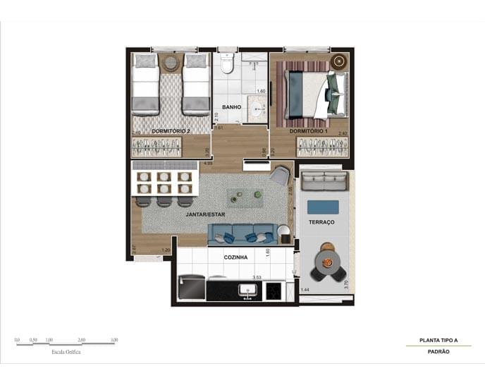 Planta Baixa 52m²