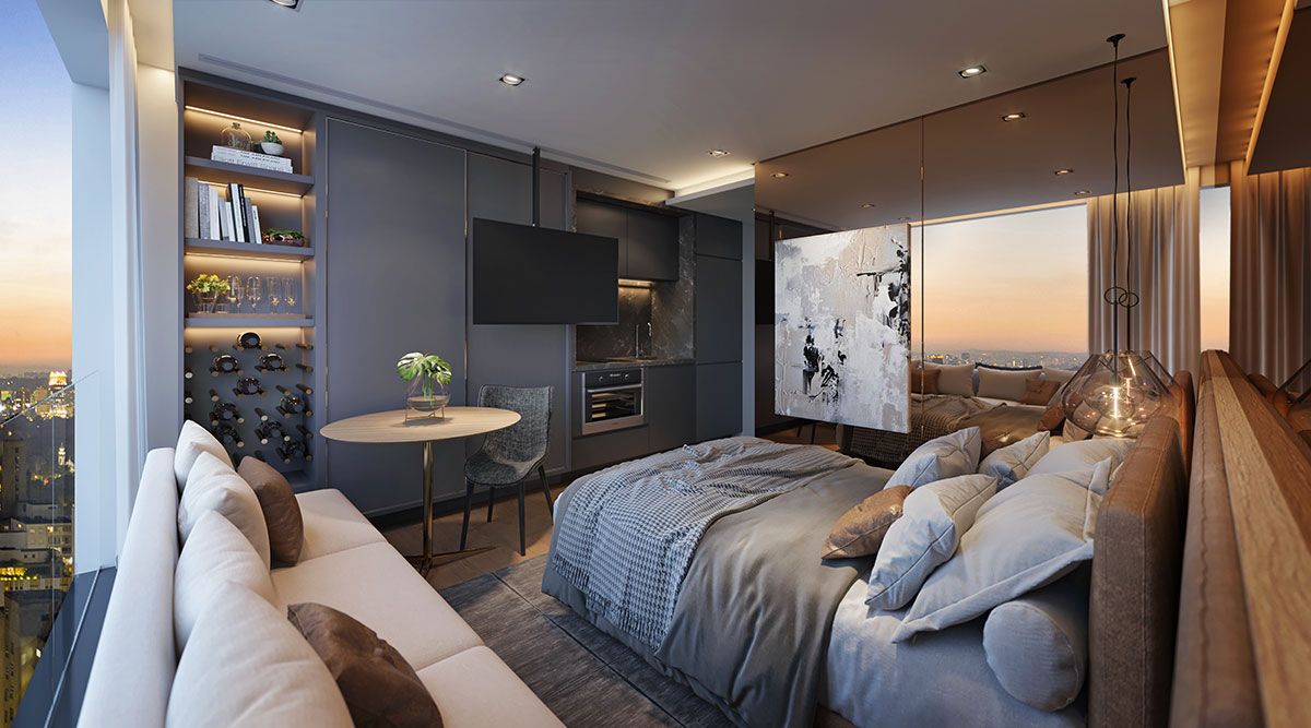 Ilustração Artística do Studio Decorado