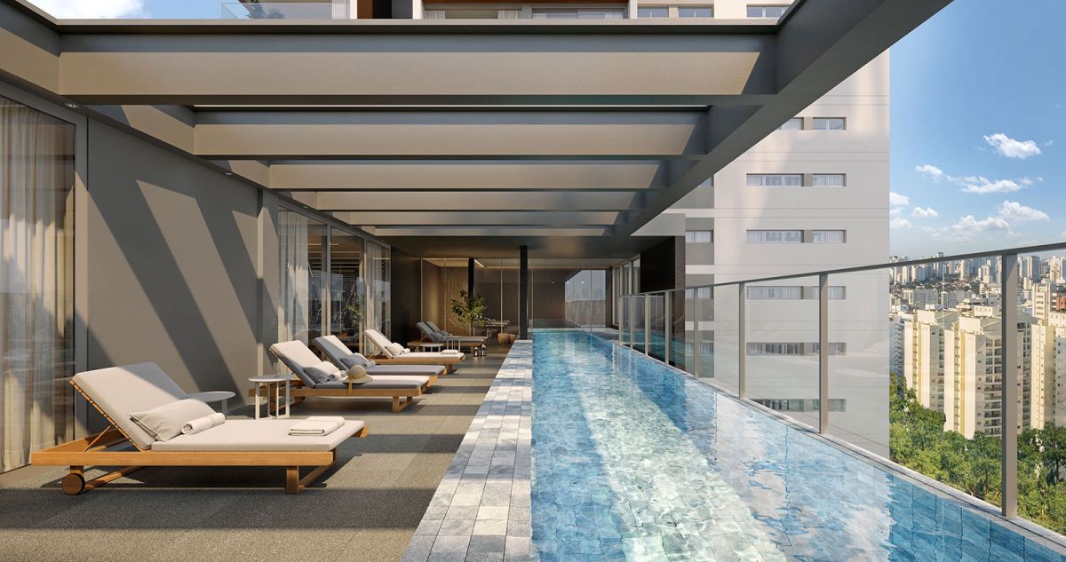 Concepção artística da piscina