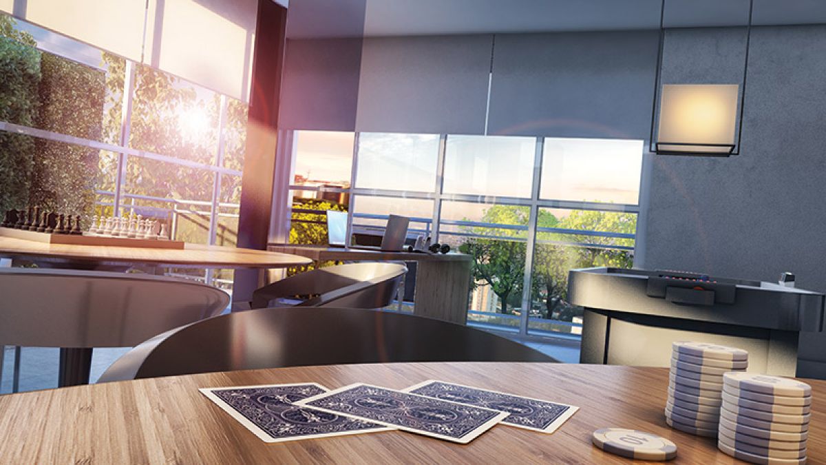 Detalhe salão de jogos