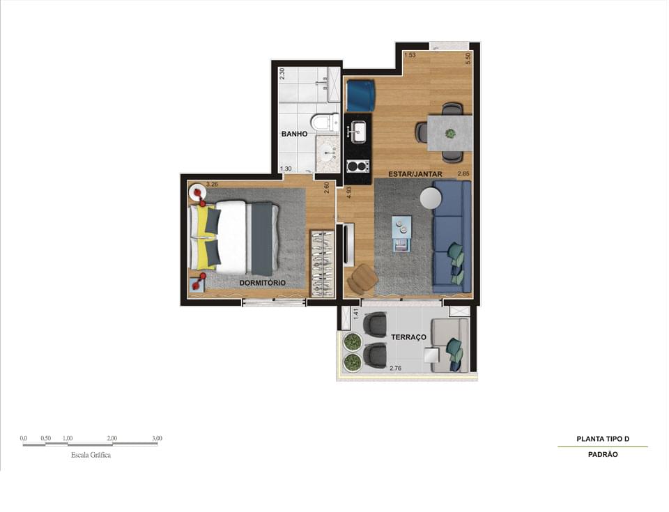 Planta Baixa 36m²