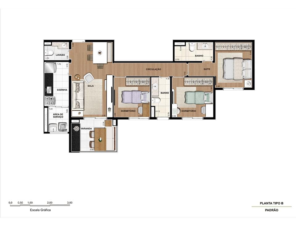 Planta Baixa 82m²