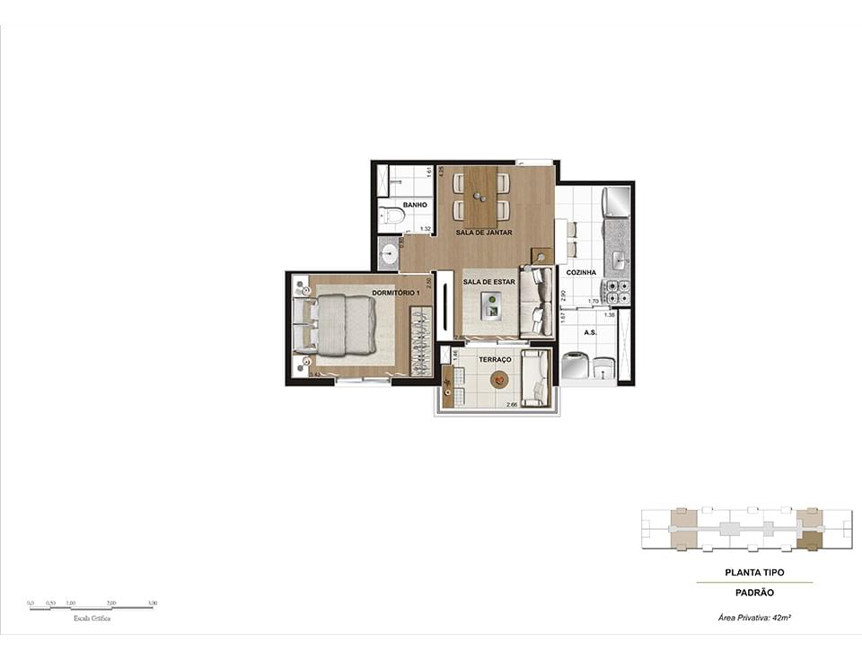 Planta Baixa 42m²