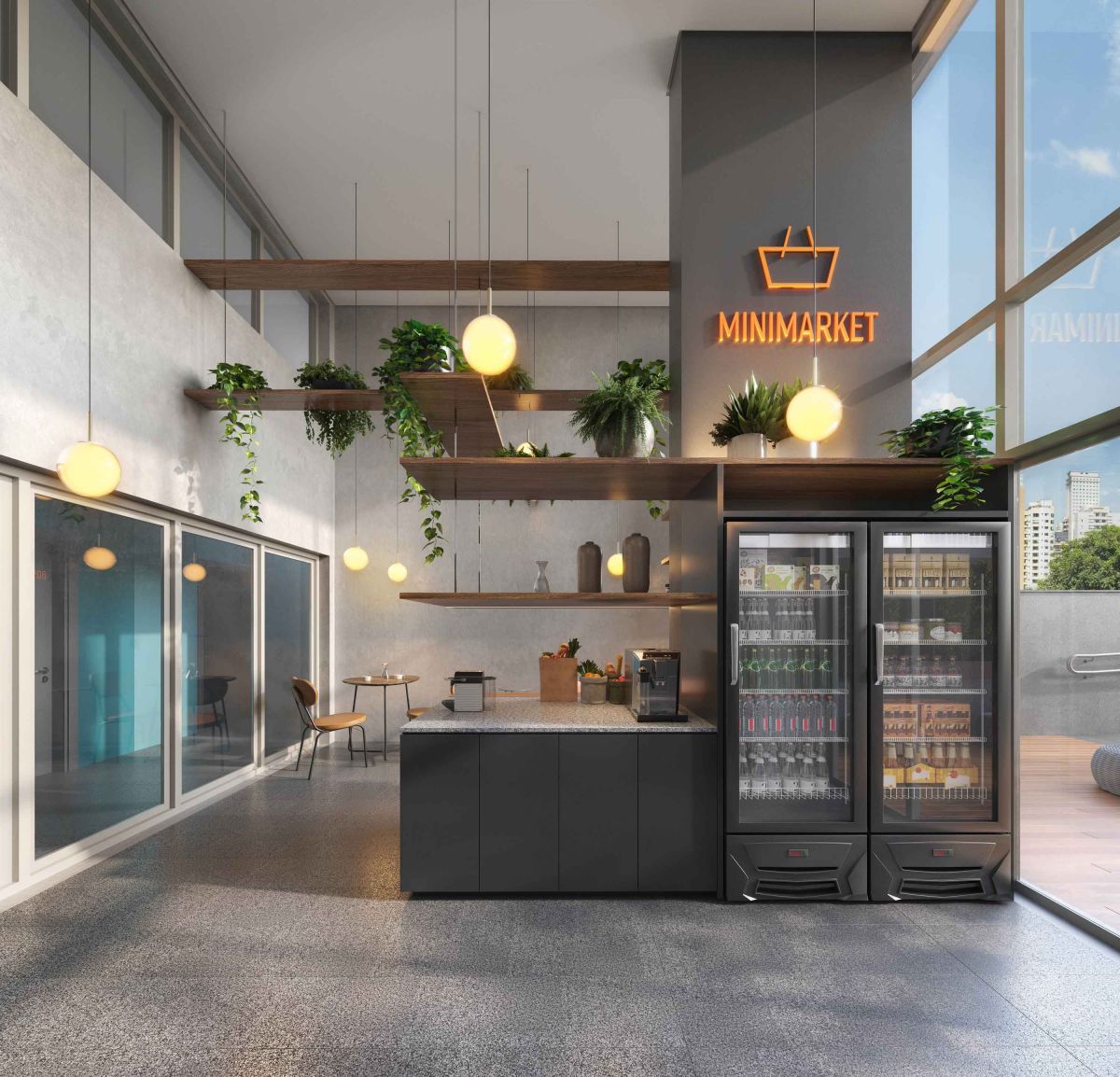 Ilustração Artística do Mini Market