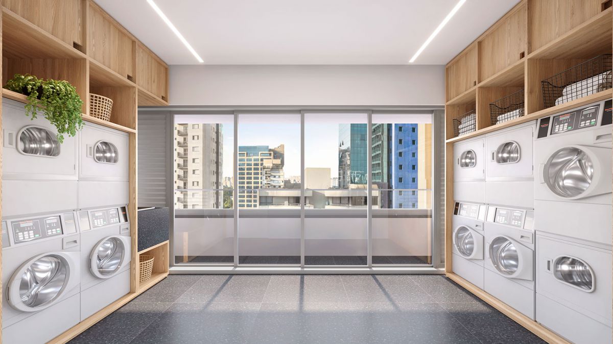 Concepção artística da lavanderia