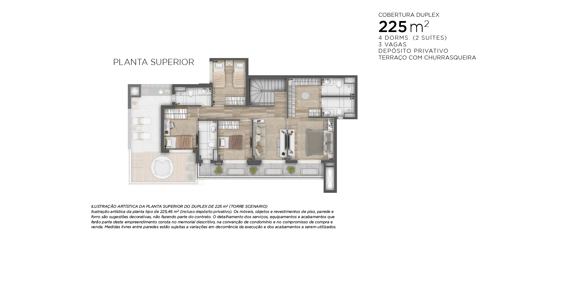 Planta Baixa Duplex Superior 225m²