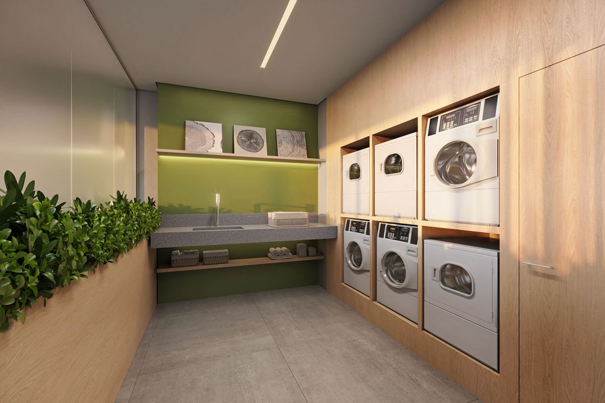 Concepção artística da lavanderia