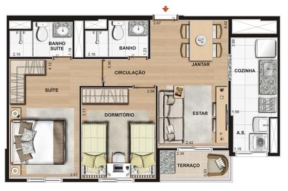 Planta Baixa 51m²