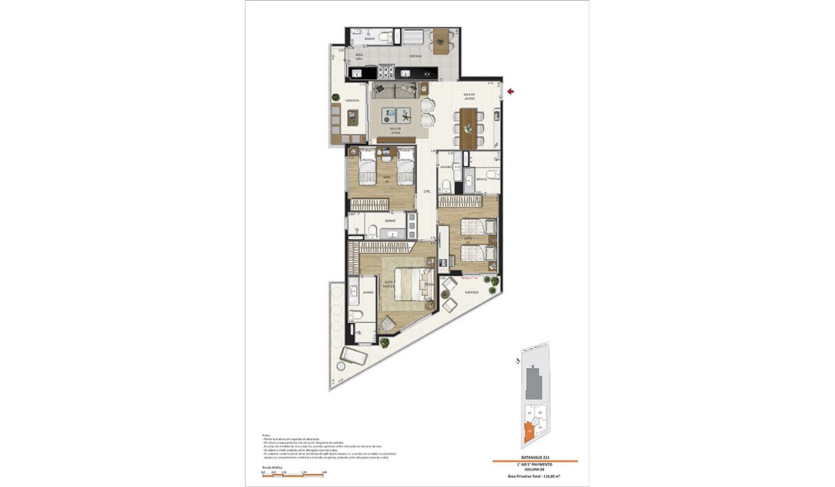 1º ao 5º pavimento (coluna 4)