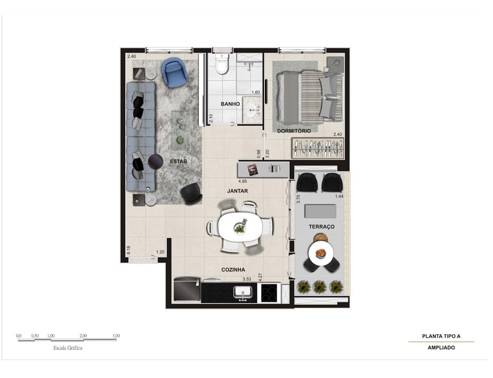 Planta Baixa 52m²