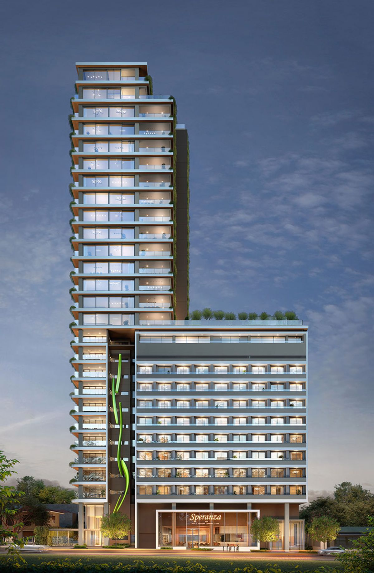 Concepção artística da fachada