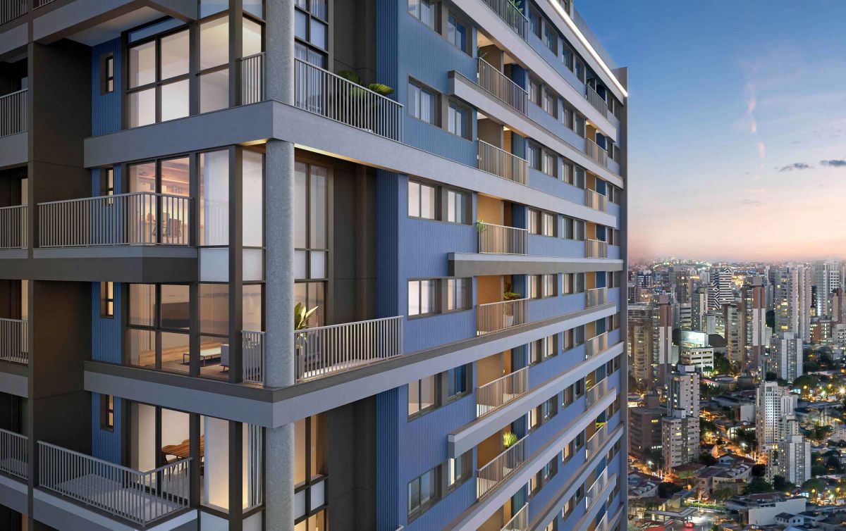 Ilustração Artística  do Detalhes da Fachada