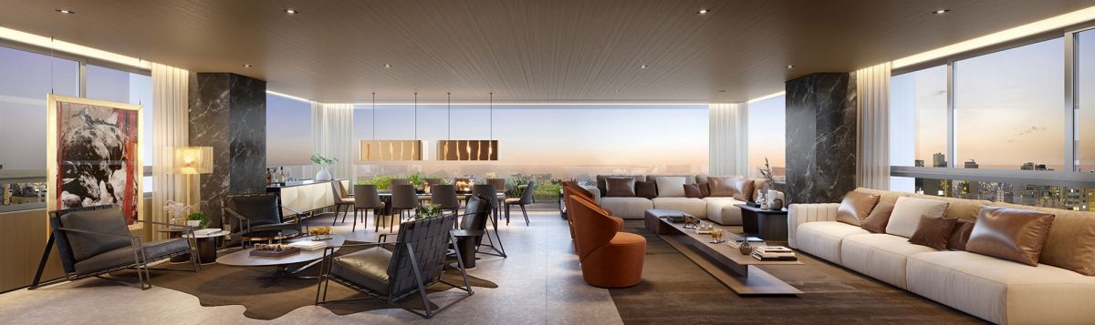 Ilustração Artística do Living 252m²