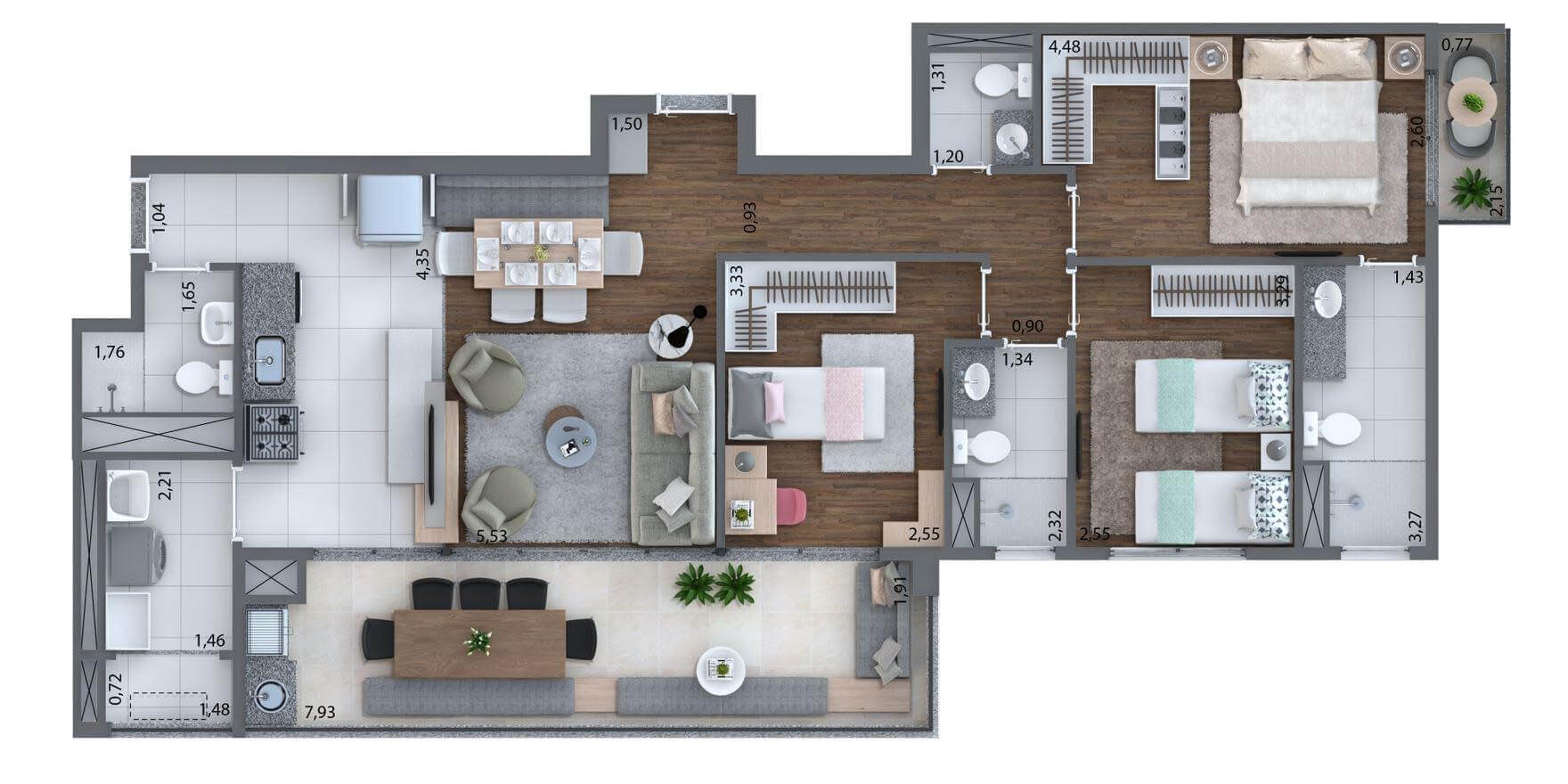 Planta Baixa 106m²