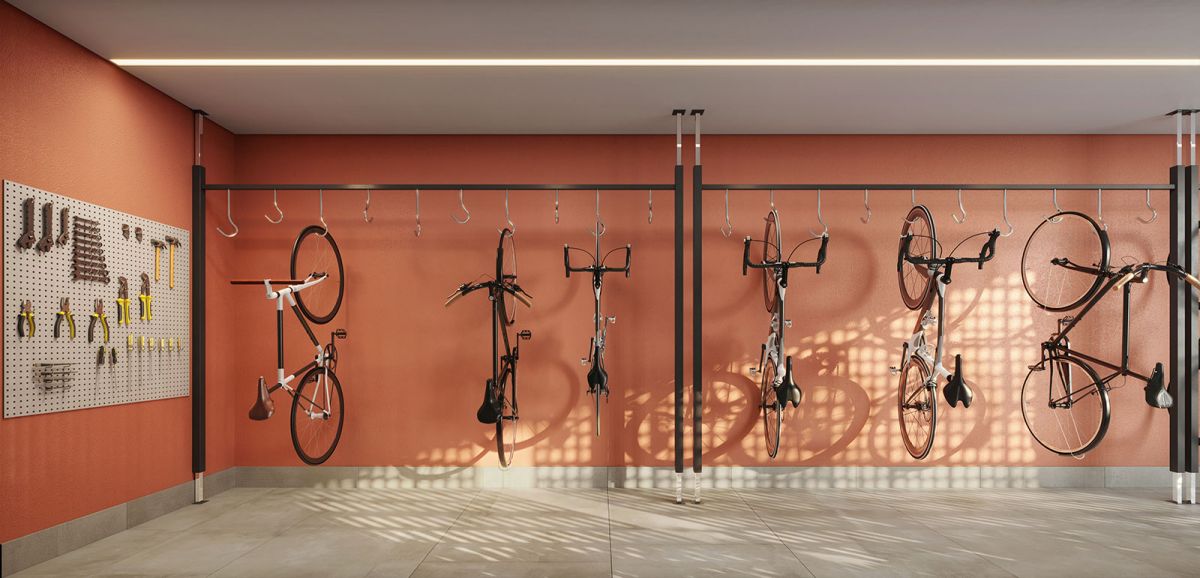 Concepção artística do bicicletário