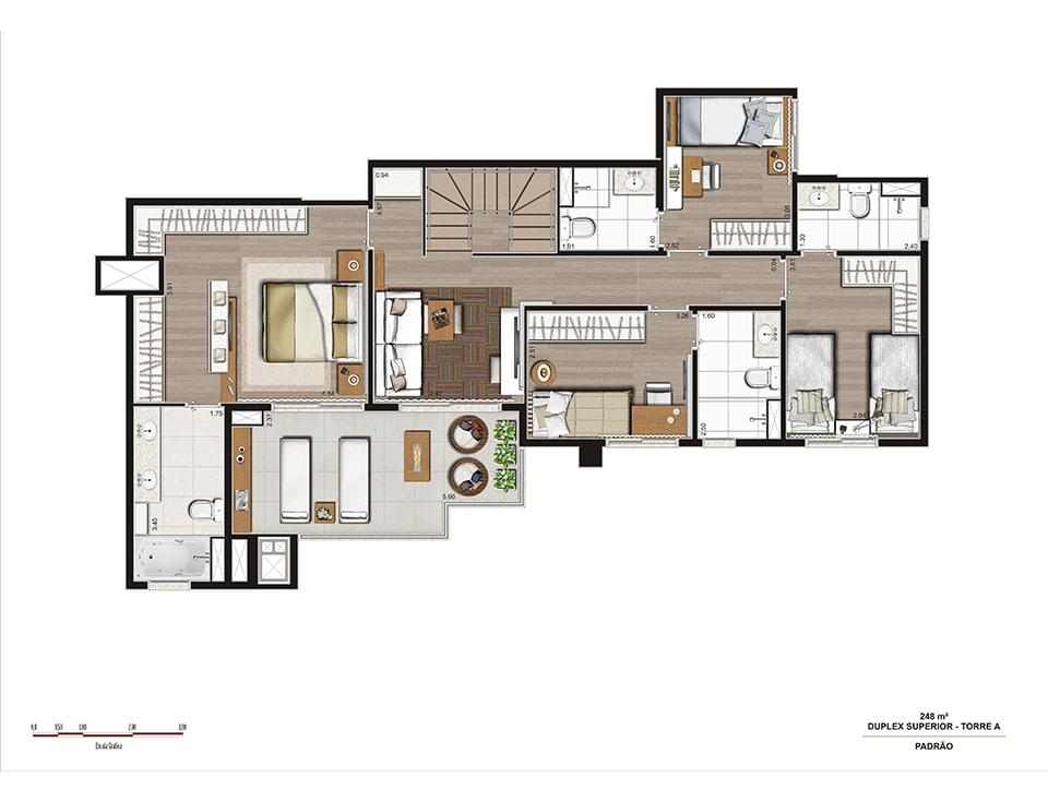 Planta Baixa Duplex Superior 248m²