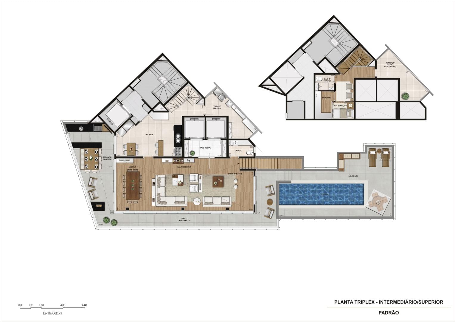 Planta Baixa Triplex Superior 561m²