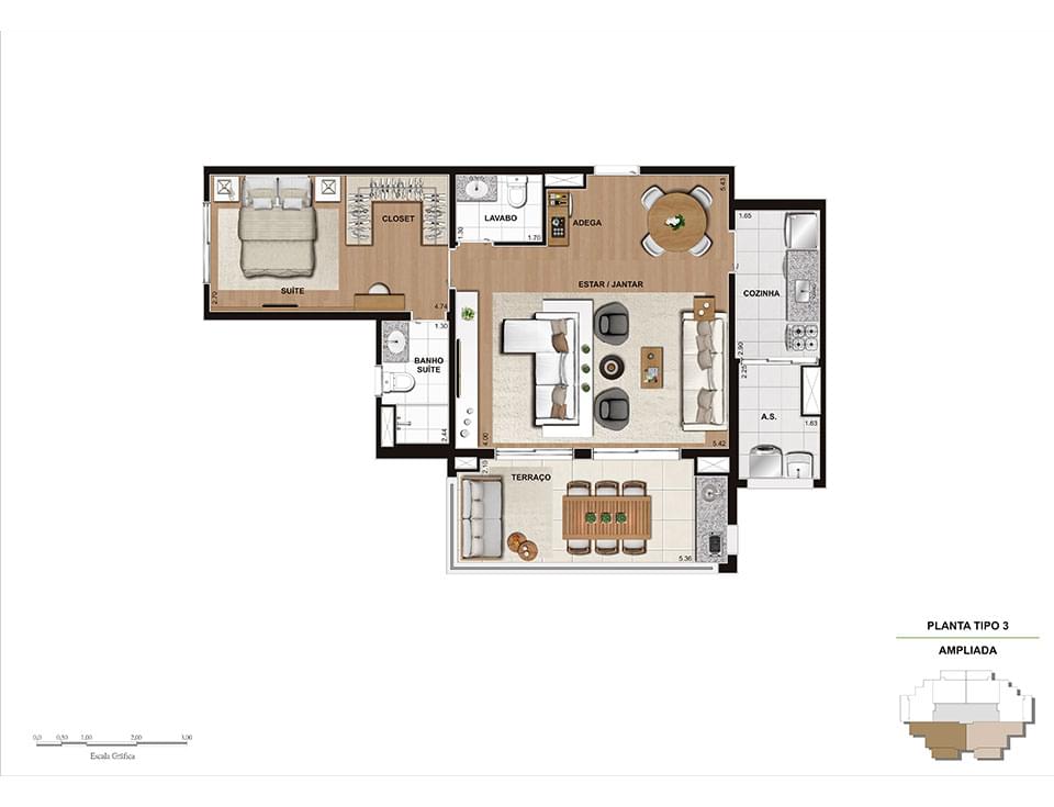Planta Baixa 74m²