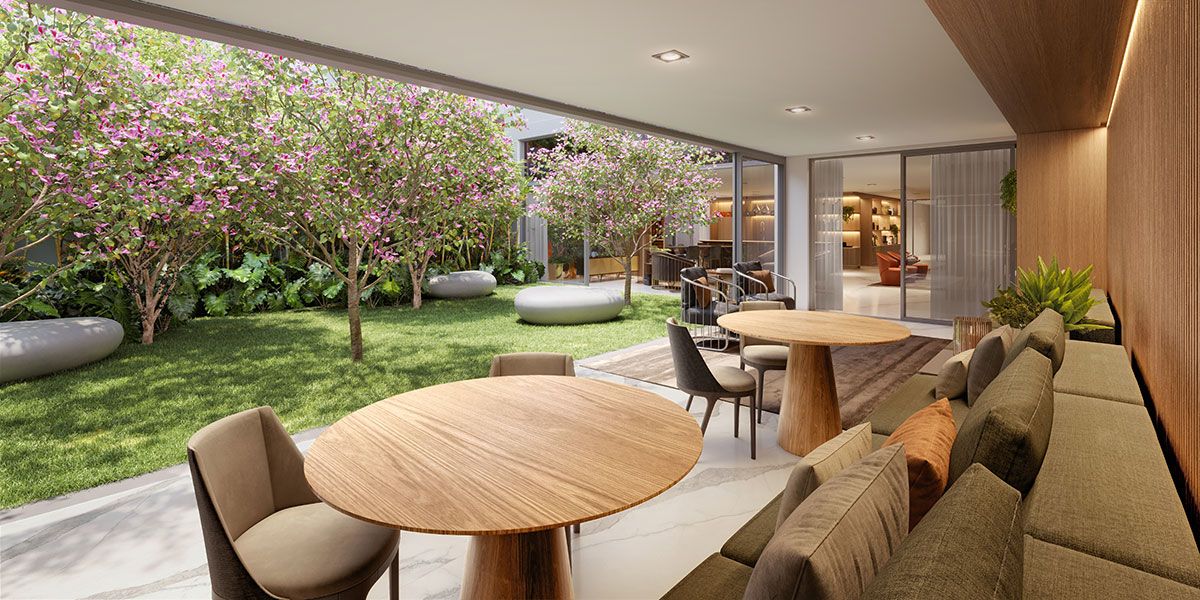 Ilustração Artística do Espaço Gourmet Residencial