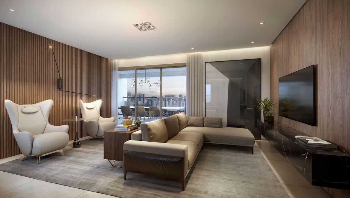 Living da Planta Padrão de 102m²