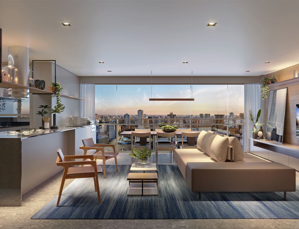 Apto 97m² Sala Integrada