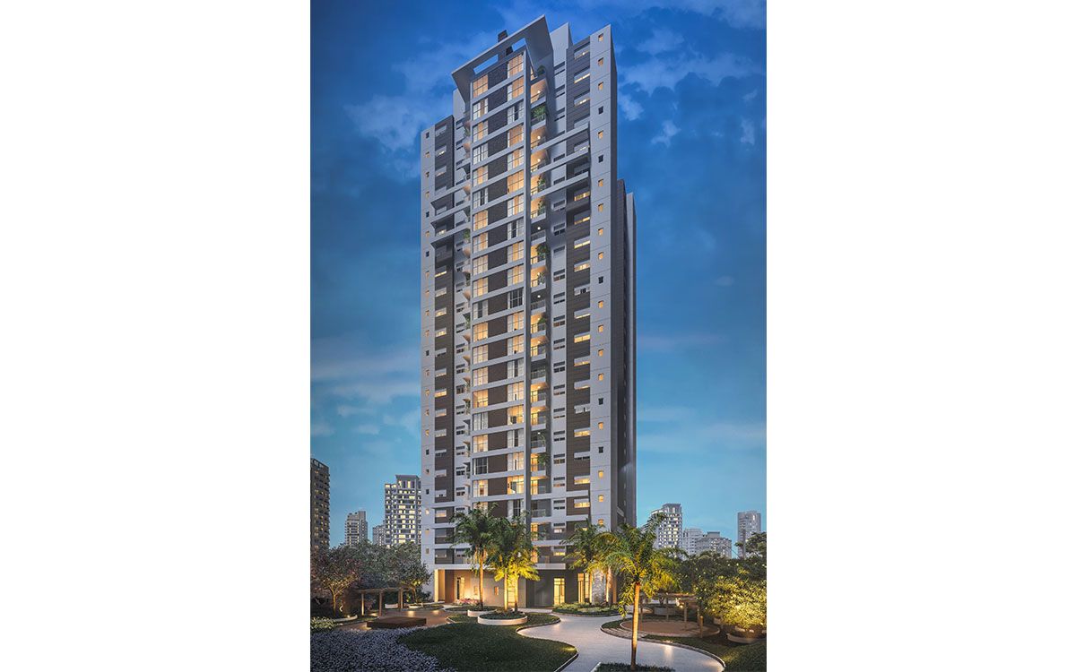 Ilustração Artística da Fachada Noturna