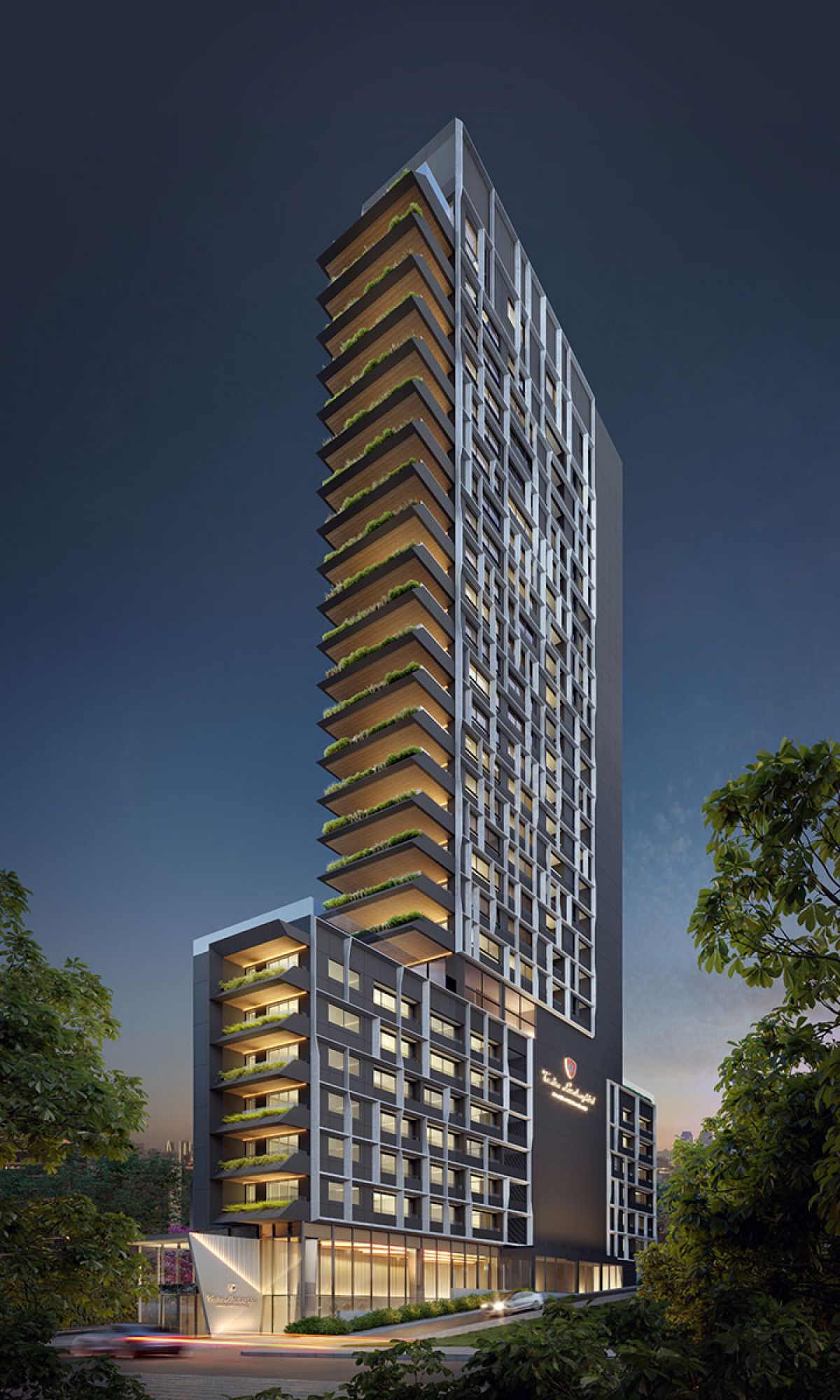 Ilustração Artística Fachada Noturna