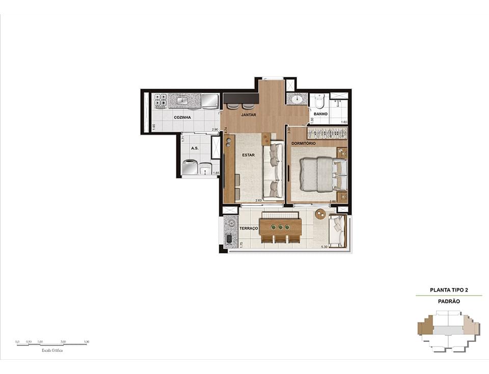 Planta Baixa 49m²