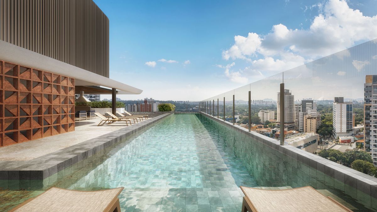 Concepção artística da piscina