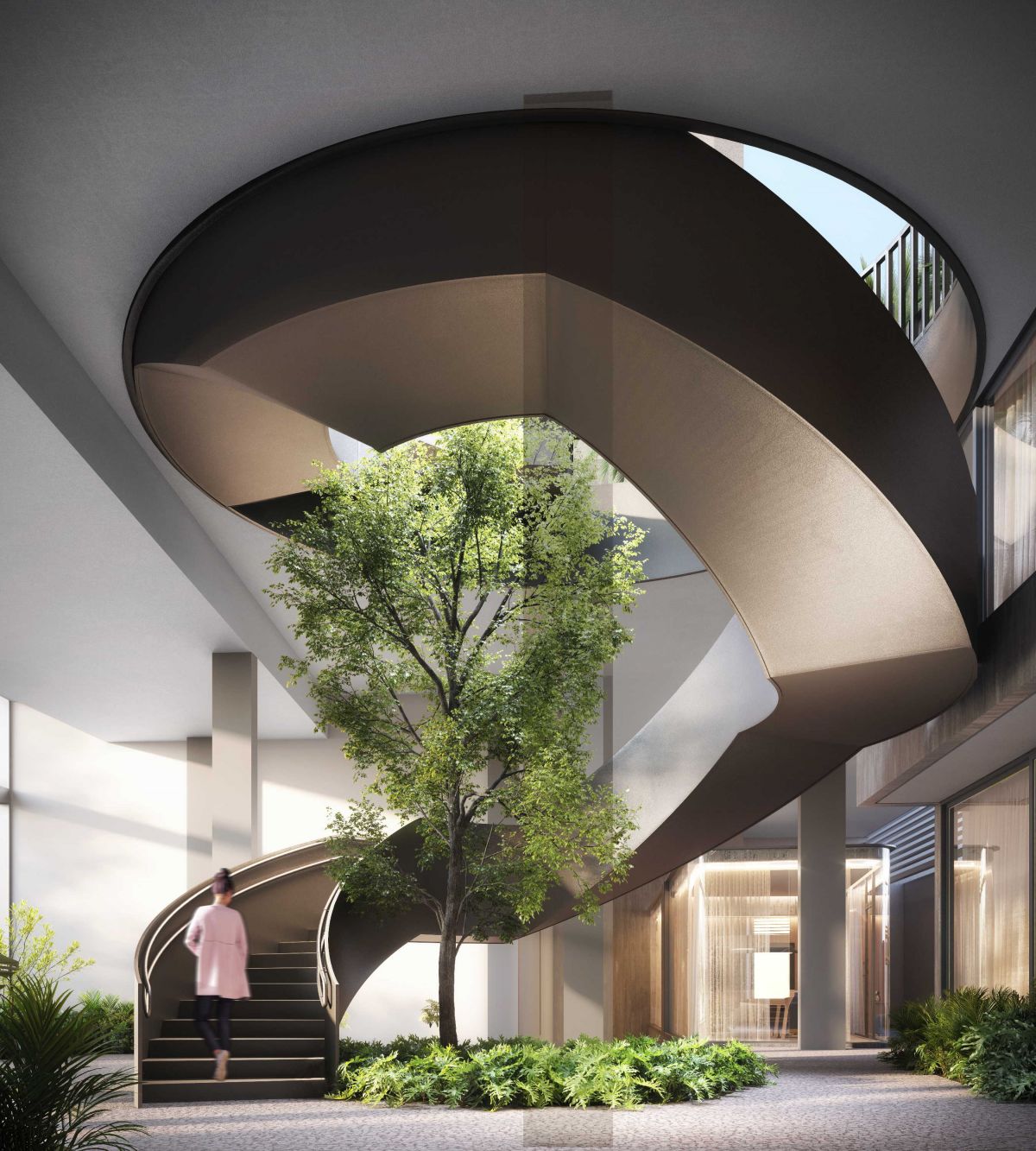 Ilustração Artística da Escada Central