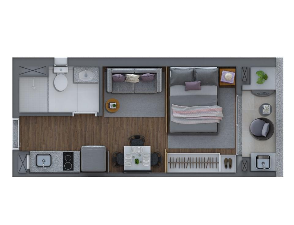 Planta Baixa 23m²