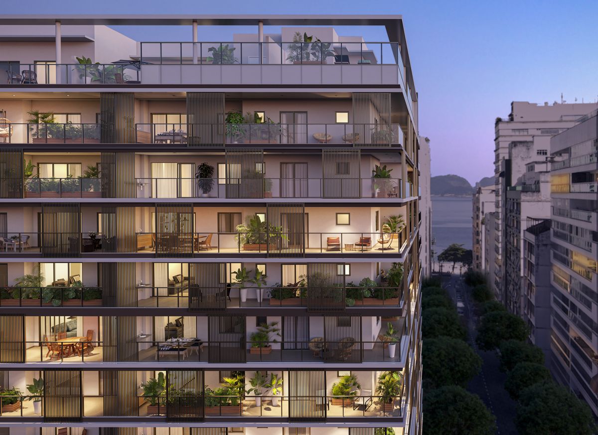 Perspectiva dos Detalhes da Fachada