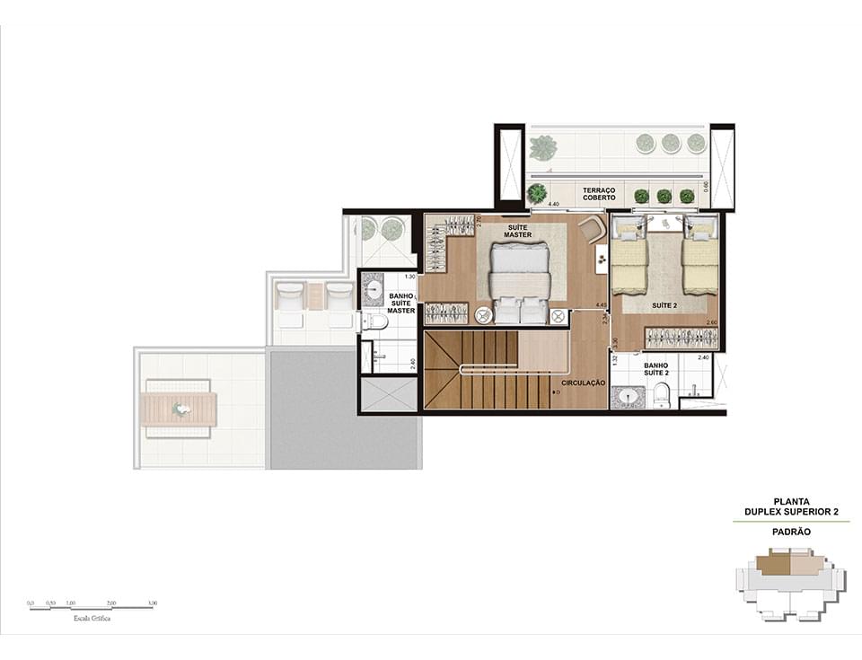 Planta Baixa Duplex 116m² superior