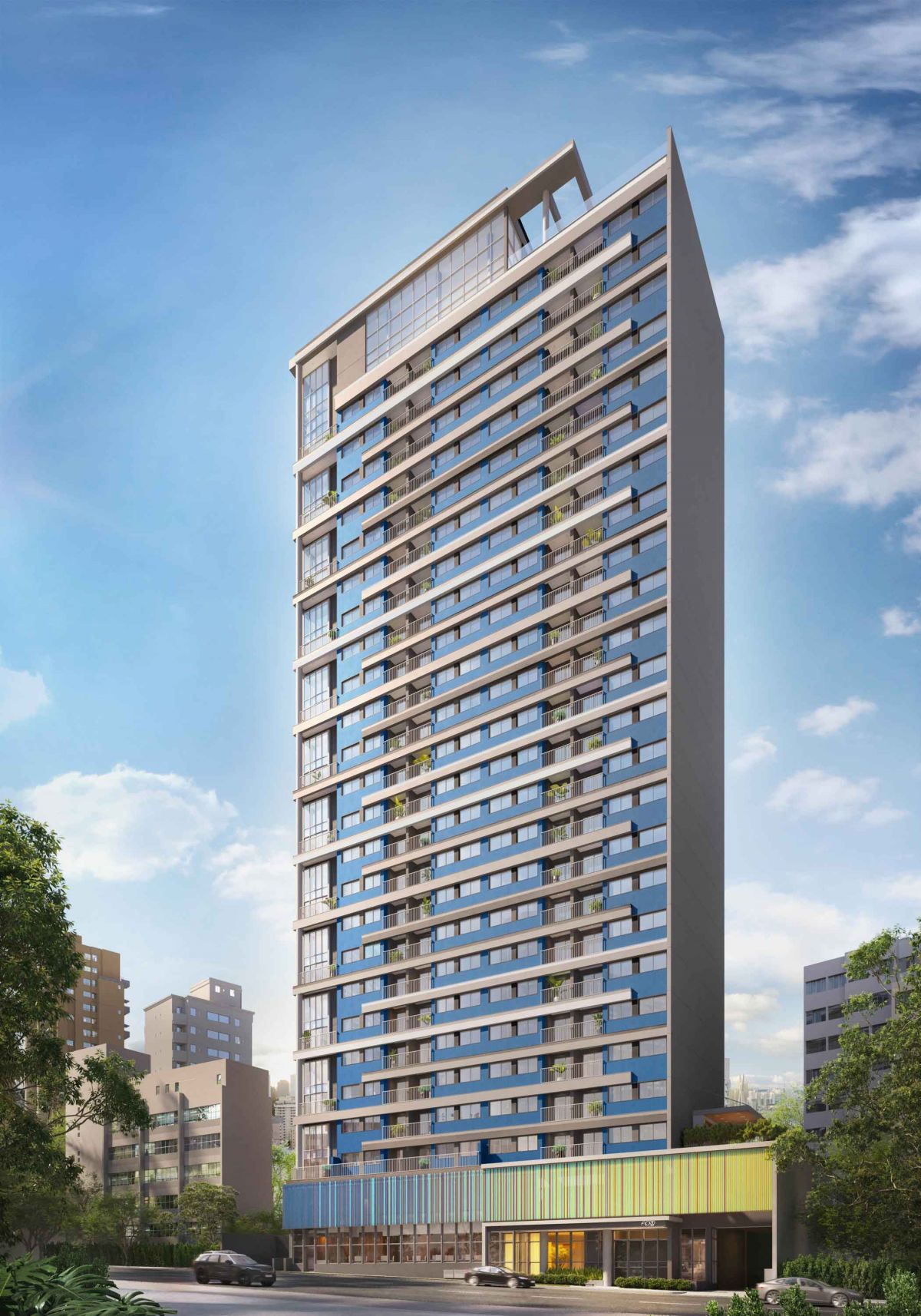 Ilustração Artística da Fachada Diurna