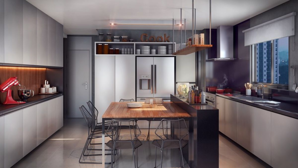 Concepção Artística da Cozinha da Unidade Tipo 183m²