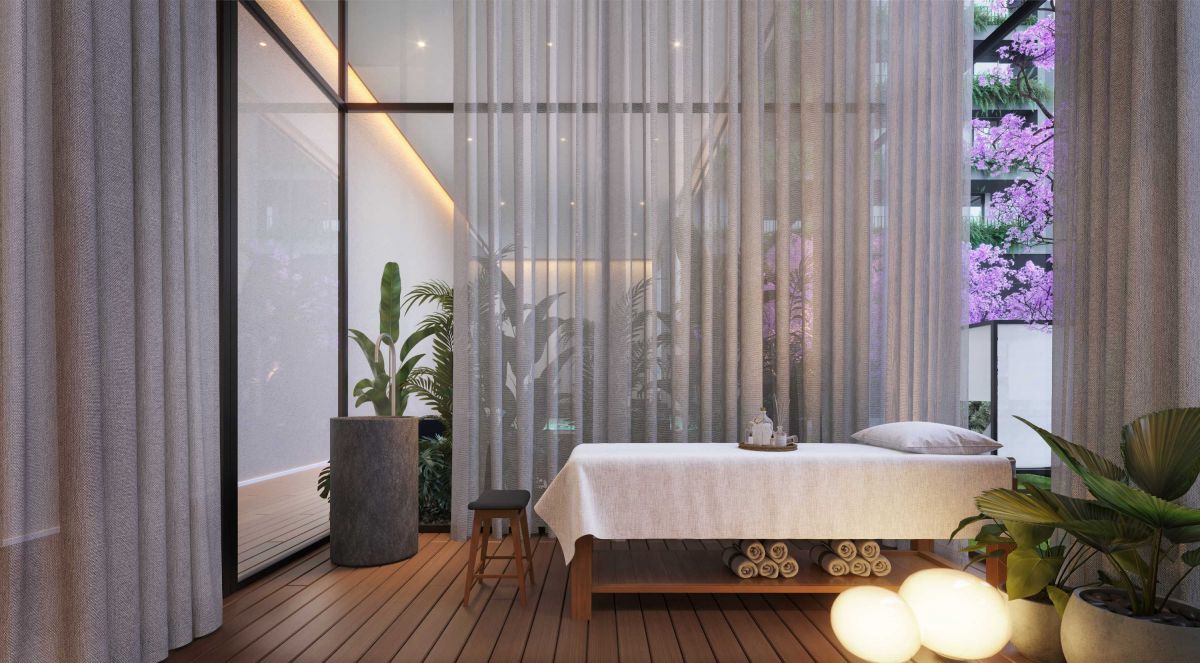 Ilustração Artística da Sala de Massagem