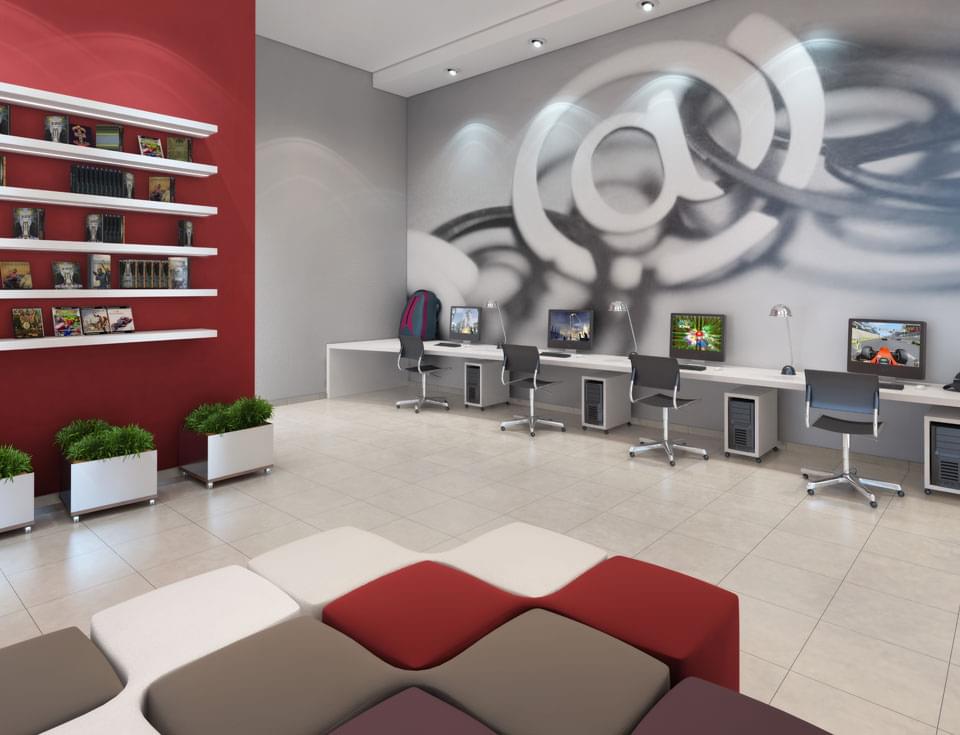 Ilustração Artística da Lan House