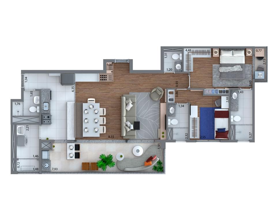 Planta Baixa 106m²