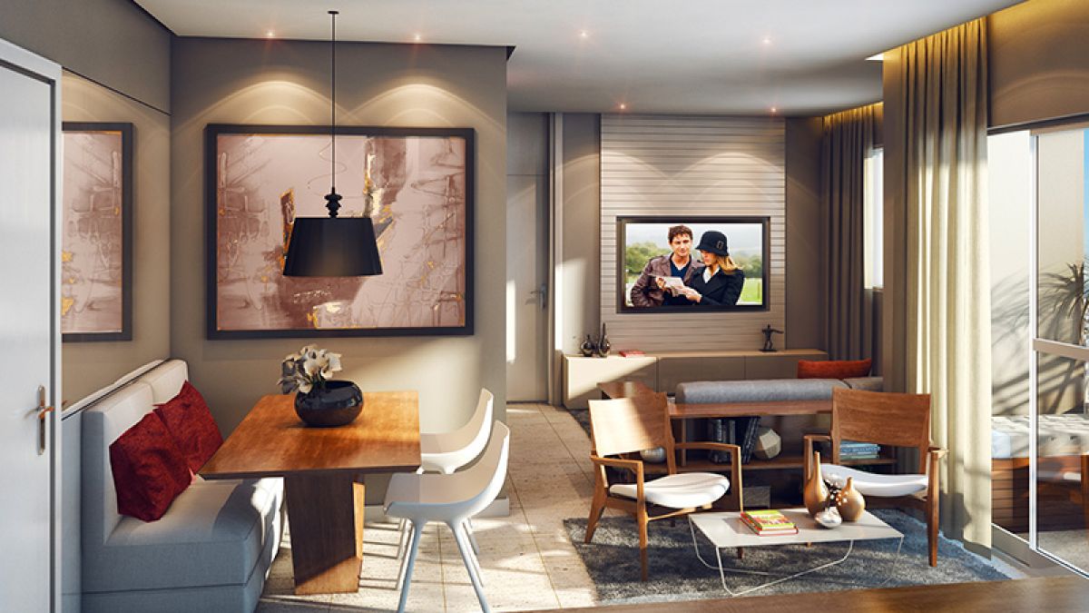 Living Opção de 60 m²