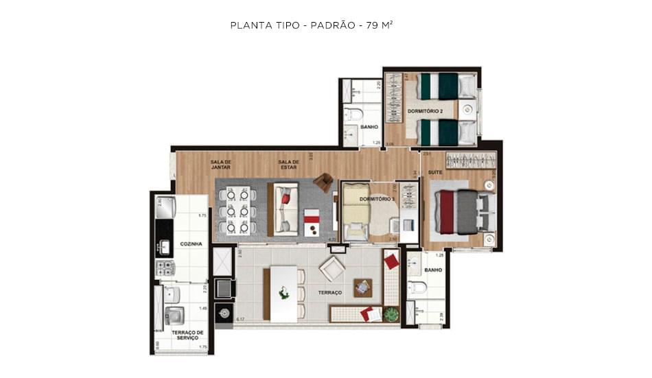 Planta Baixa 79m²