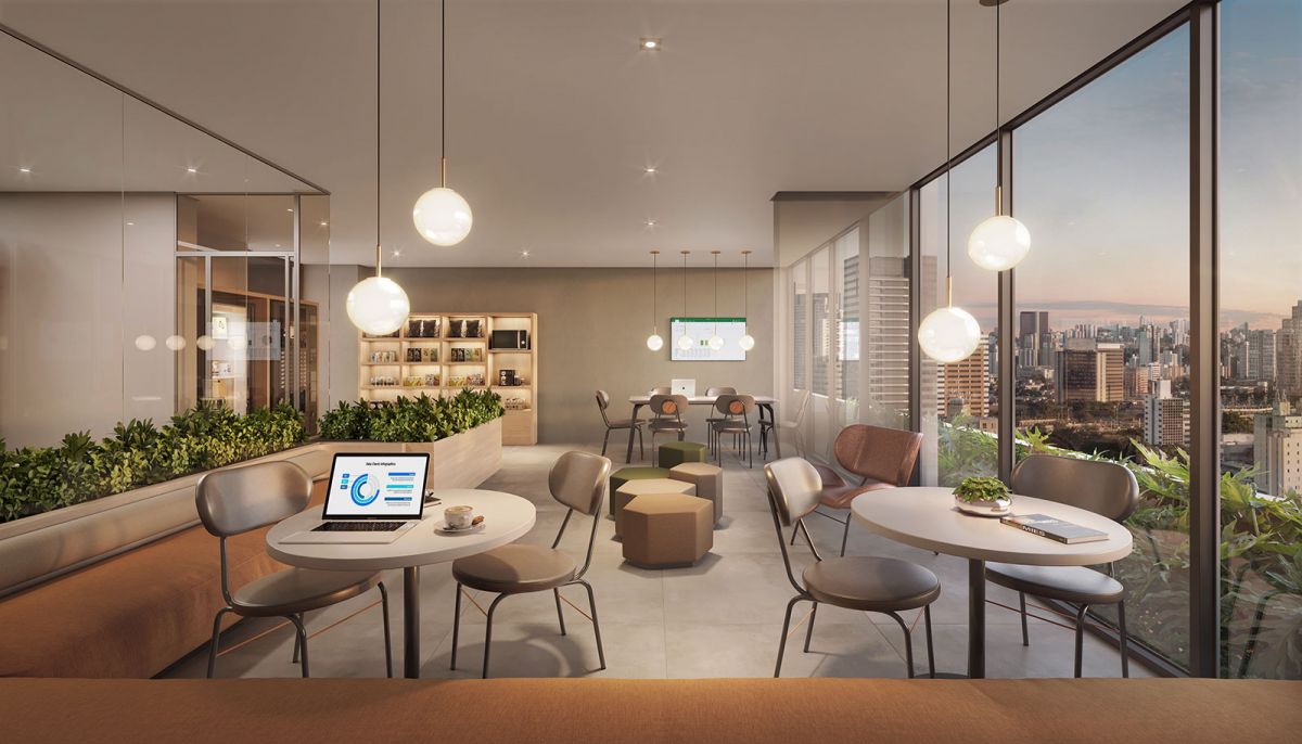 Concepção artística do coworking