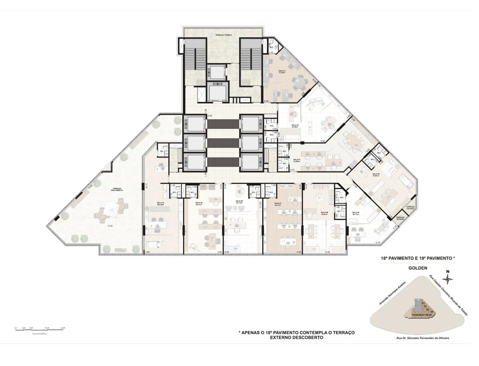 18° ao 19° Pavimento