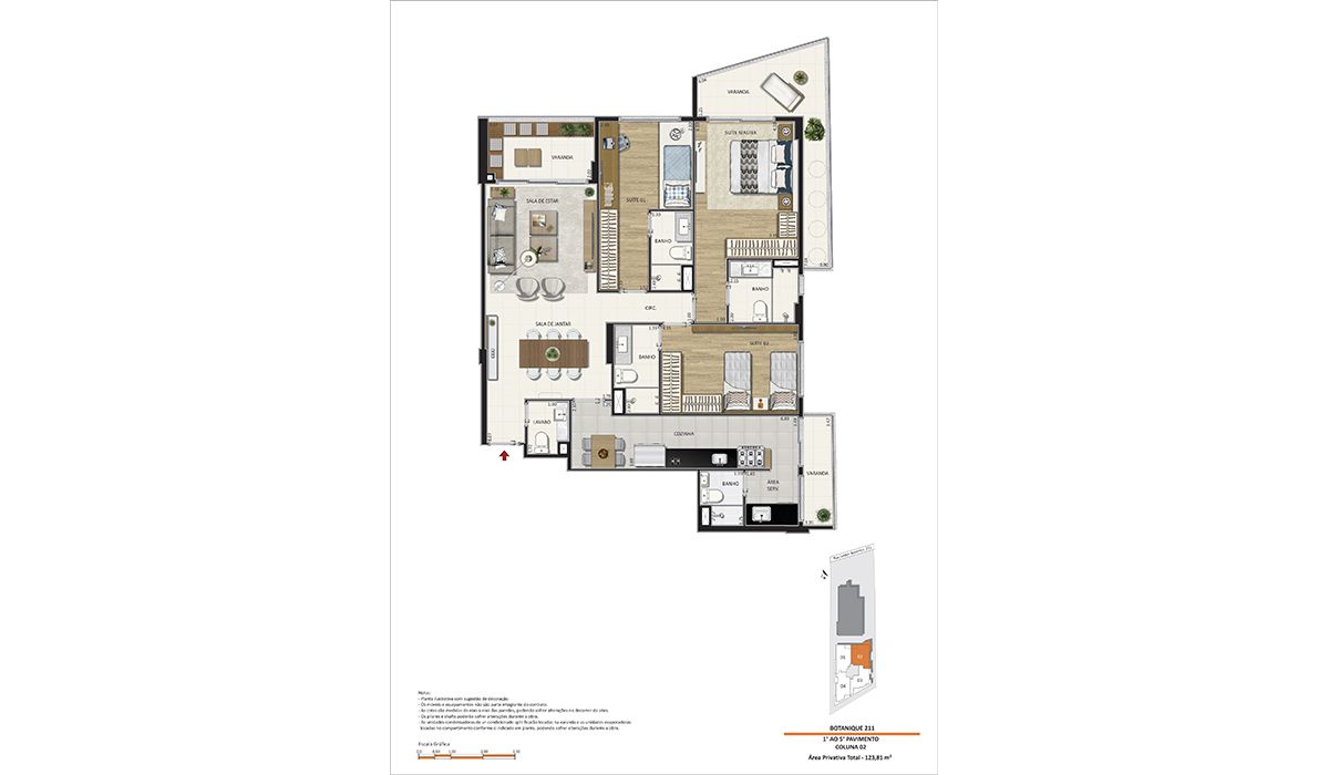 1º ao 5º pavimento (coluna 2)